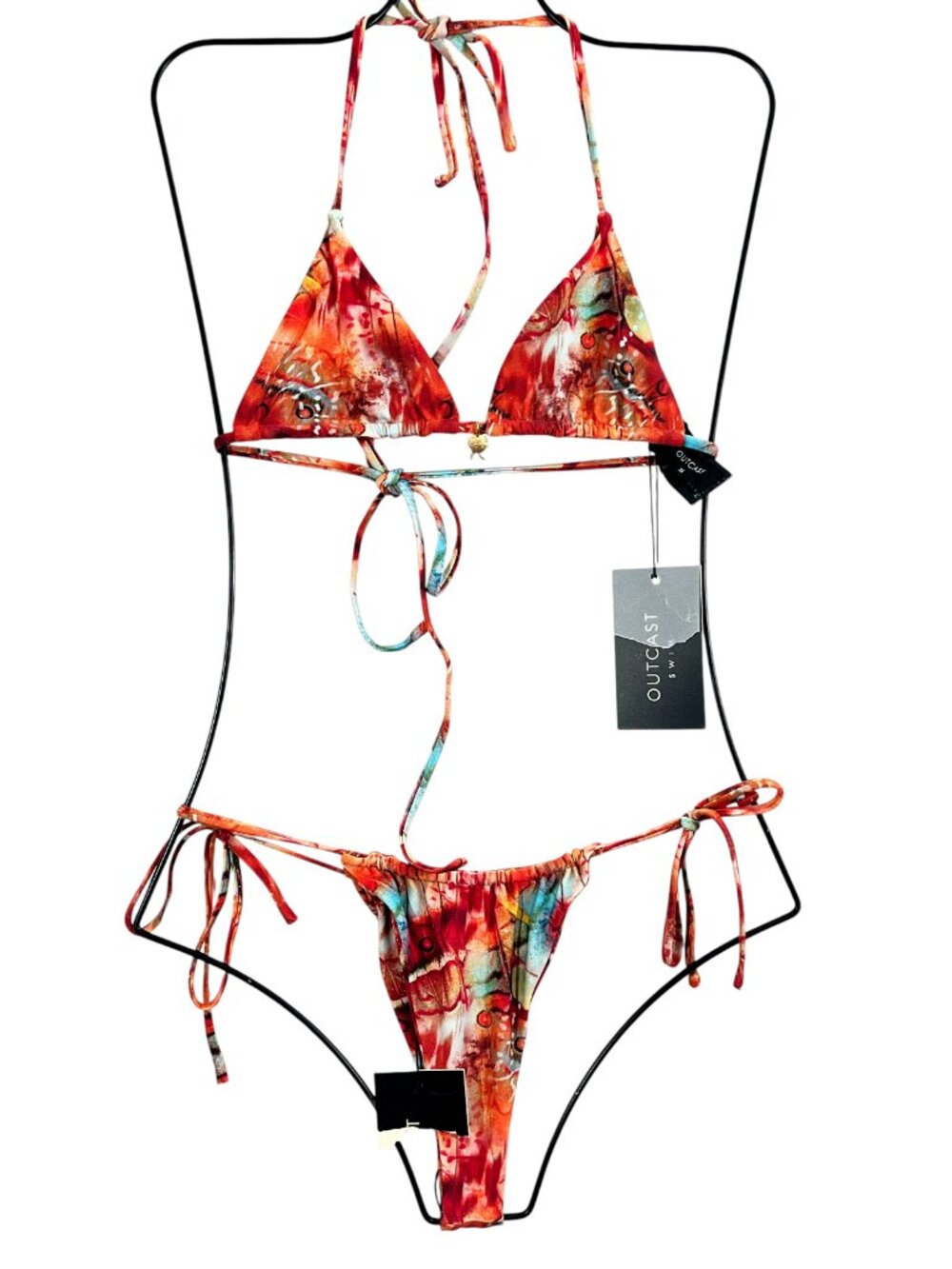 Outcast Swim Paloma Bikini Set In Plia  XS/S New $80